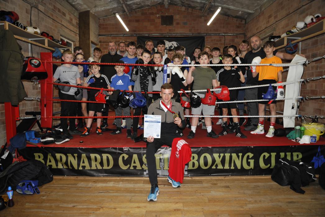 FIGHTING CHANCE: George Peacock showed off his gold medal at Barnard Castle Boxing Club