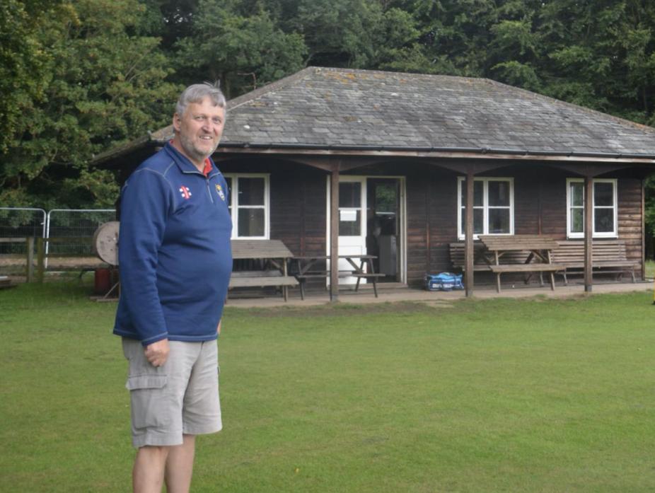 ALL SYSTEMS GO: Raby Castle CC secretary Steve Caygill outside the outdated wooden pavilion which will be modernised as part of a £200,000 scheme to revamp facilities