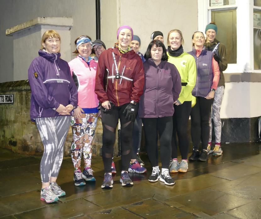 RUNNING CLUB: Personal trainer Emma Campbell-Critchley with some of the members of Sole Sisters group
