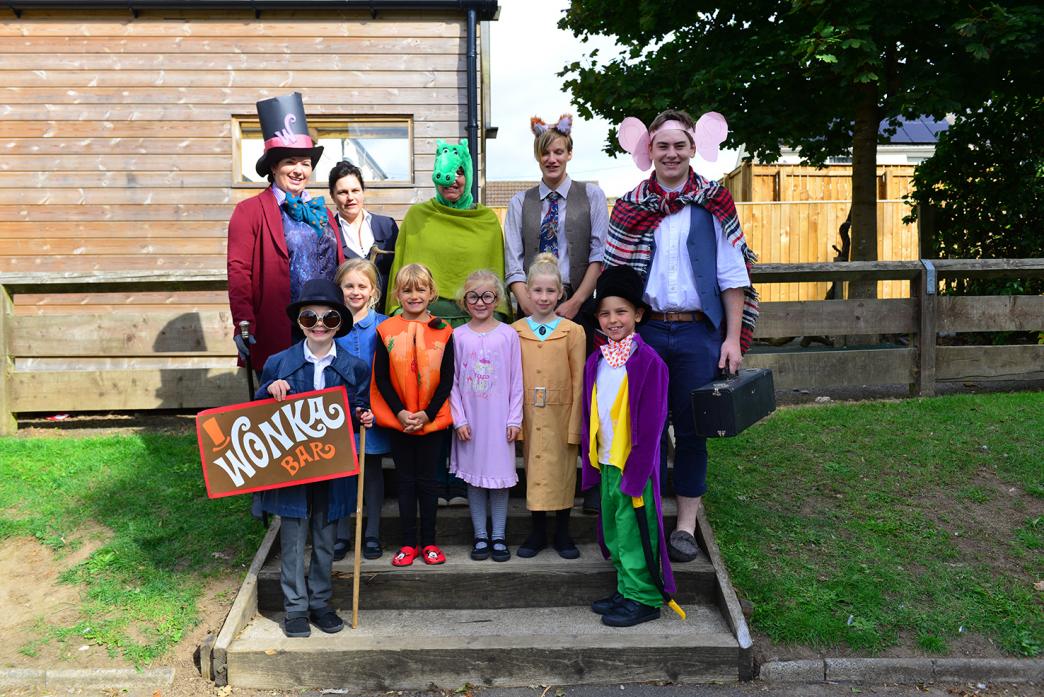 FUN WHILE LEARNING: Pupils dressed up as their favourite Roald Dahl characters for what would have been the author’s birthday													   TM pic