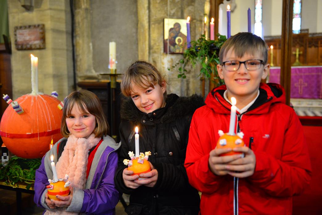 Emma MacKenzie, Chloe Armstrong and Max Armstrong enjoyed the service