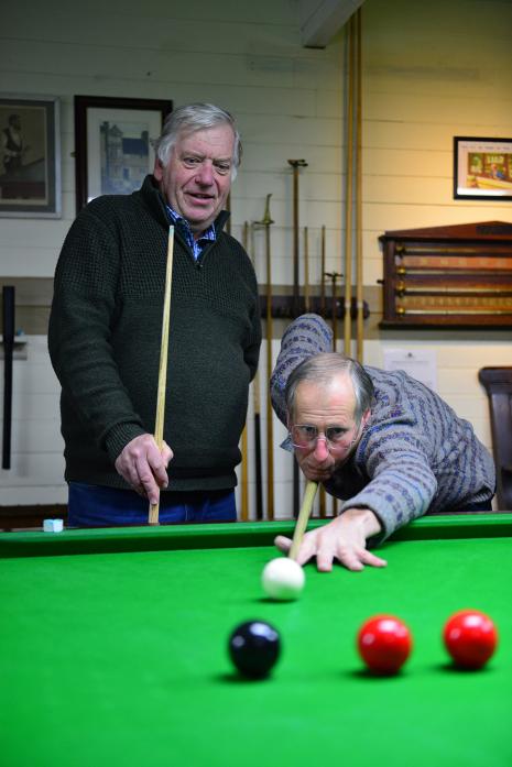 POT LUCK: David Dye and Peter Normanton enjoy a game of snooker at Wanderers Club