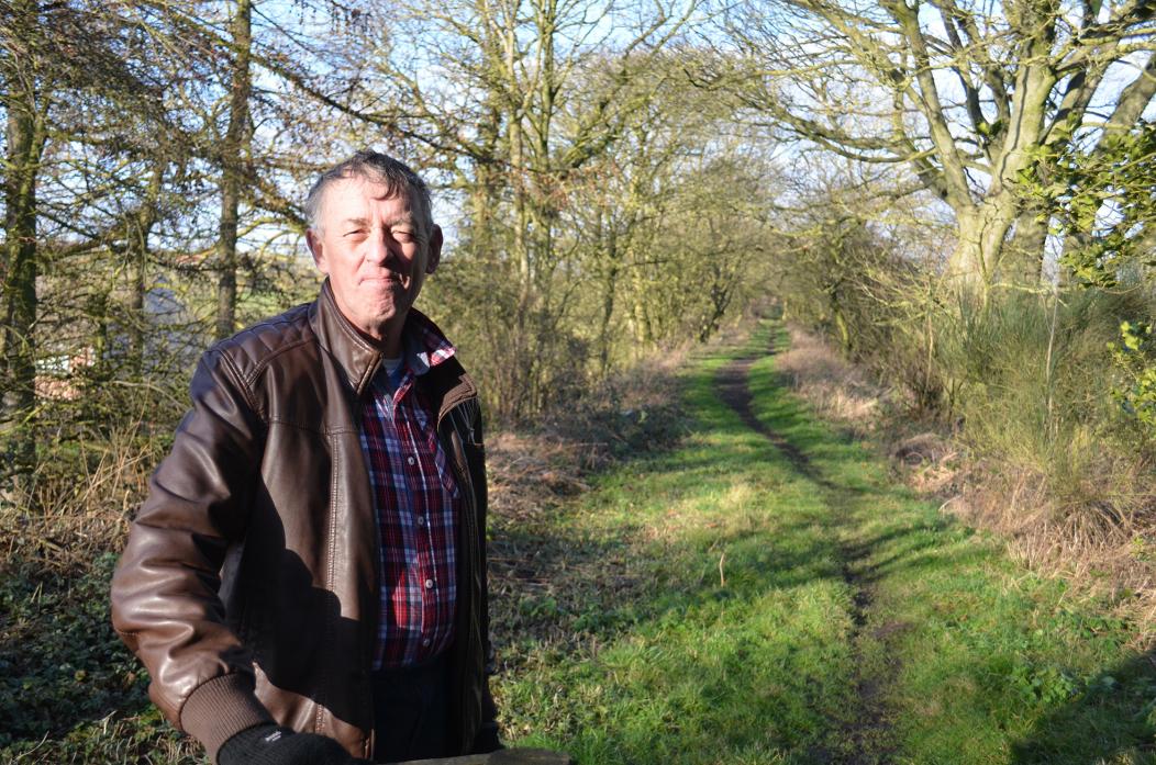NEW GROUP: John Raw, chairman of the Etherley Incline and Witton Park Colliery Group, on the former railway line at Greenfield