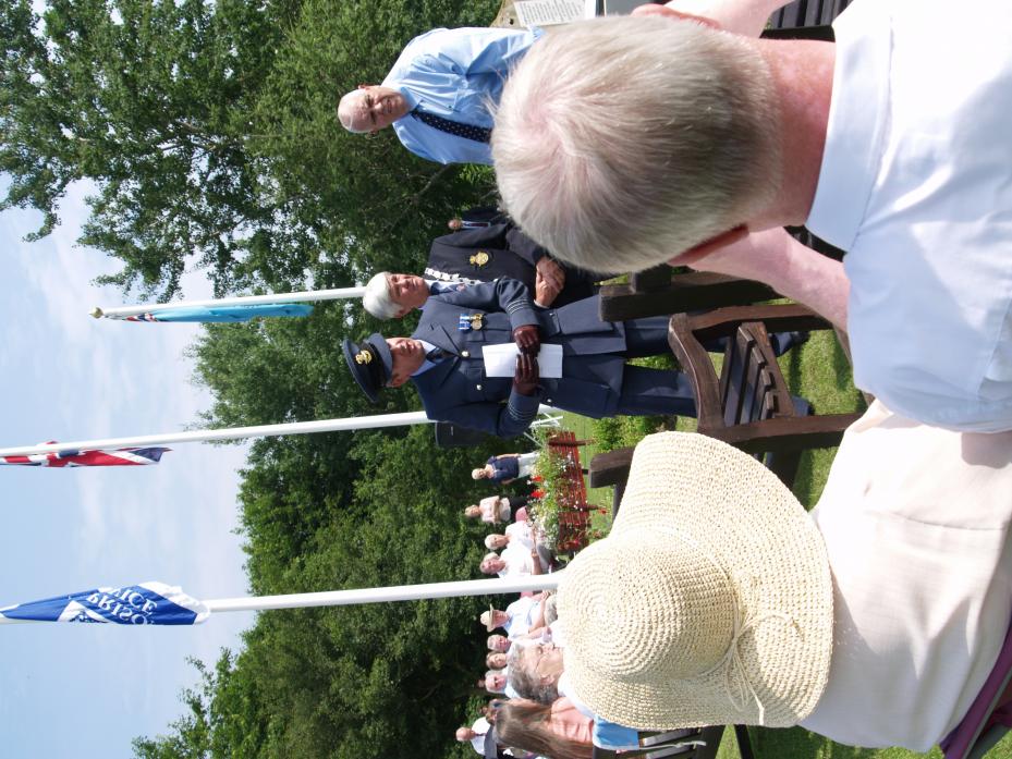 LEST WE FORGET: Tony Galley and John Yarker, on the right at the rear, the founders of Teesdale Aviation Day