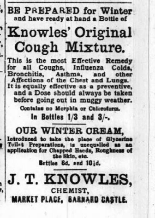 FALSE PROMISES: This advert in the Teesdale Mercury promised a remedy against flu