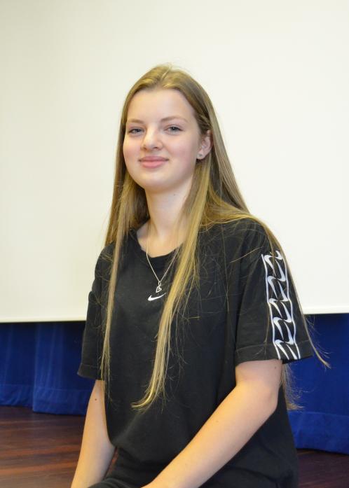 TOP OF THE FORM: Scarlett Jones, who received nine grade 9s and will study A levels at QE Sixth Form, in Darlington