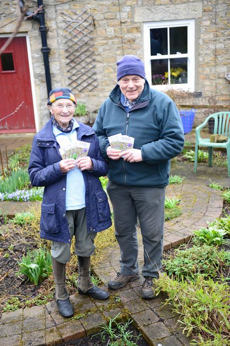 FLOWER POWER: Dr Margaret Bradshaw and Geoff Herbert with their pocketbook