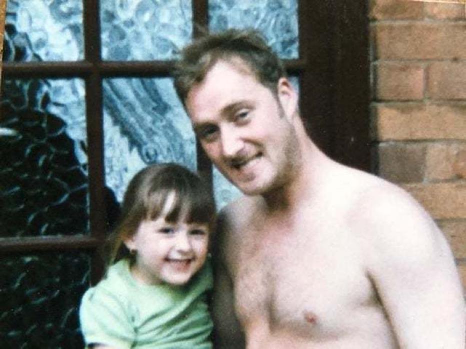 DAD AND DAUGHTER: A young Dehenna Davison with her late father, Dominic