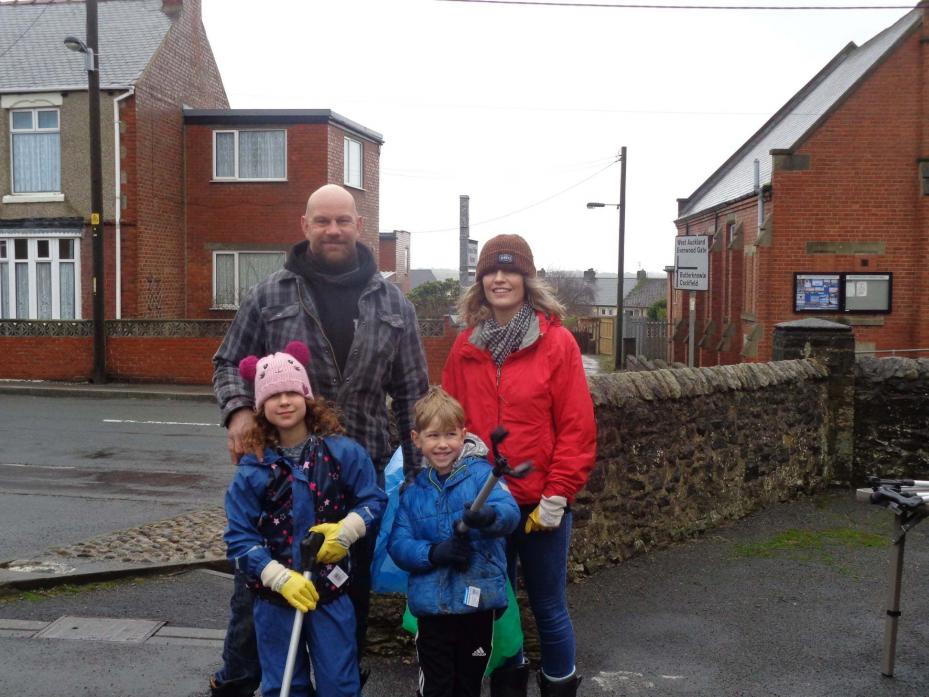 Organiser Ray Swainston, his wife Caroline and children Matilda and Will