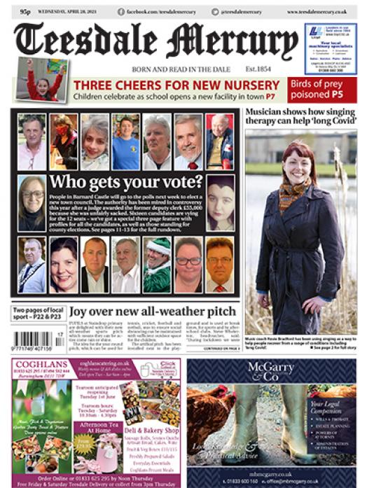 The front page of our election special