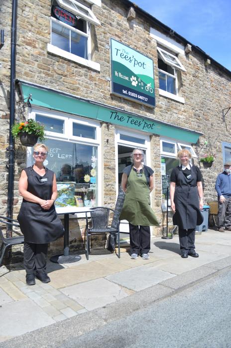 KEEPING BUSY: Michelle Longman, Kathryn Carr and Diane Beard have experienced a bustling trade at the Tees’pot Café in Middleton-in-Teesdale since the late May bank holiday weekend