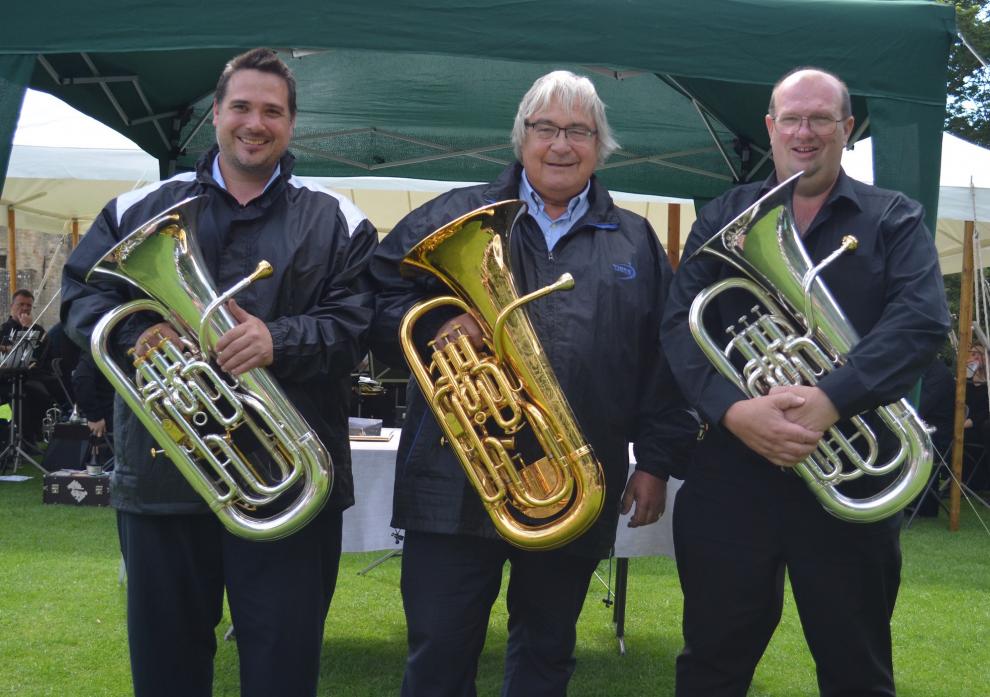 FAMILY OCCASION: From left, David Childs, Robert Childs and Philip Hartley performed on the euphonium