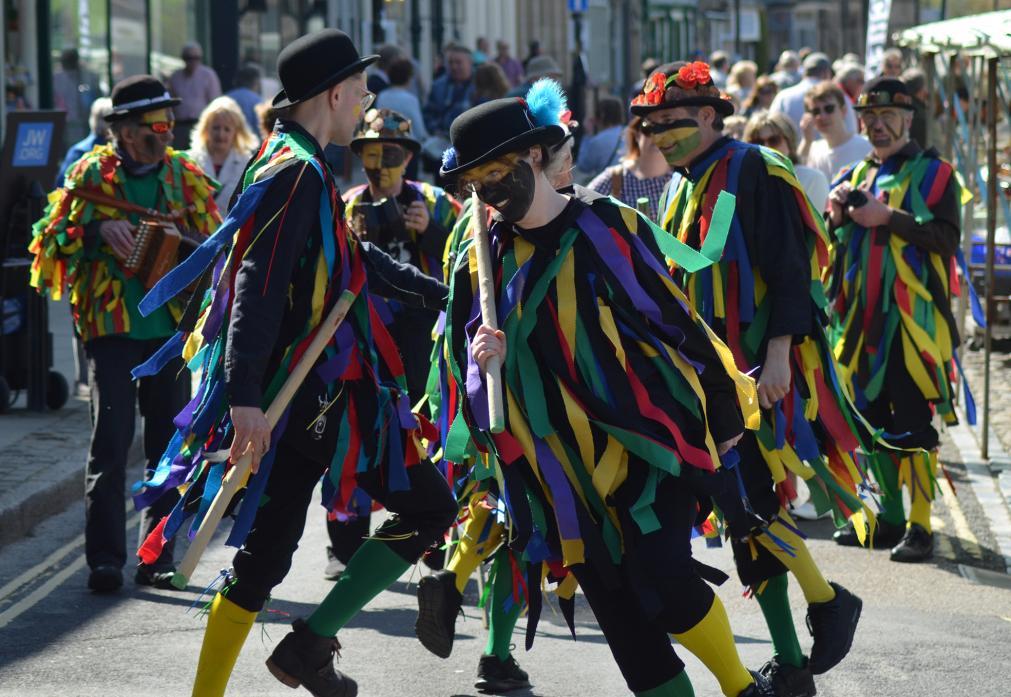 STEPPING OUT: Teesdale's Black Sheep Morris side entertains in Barnard Castle town centre