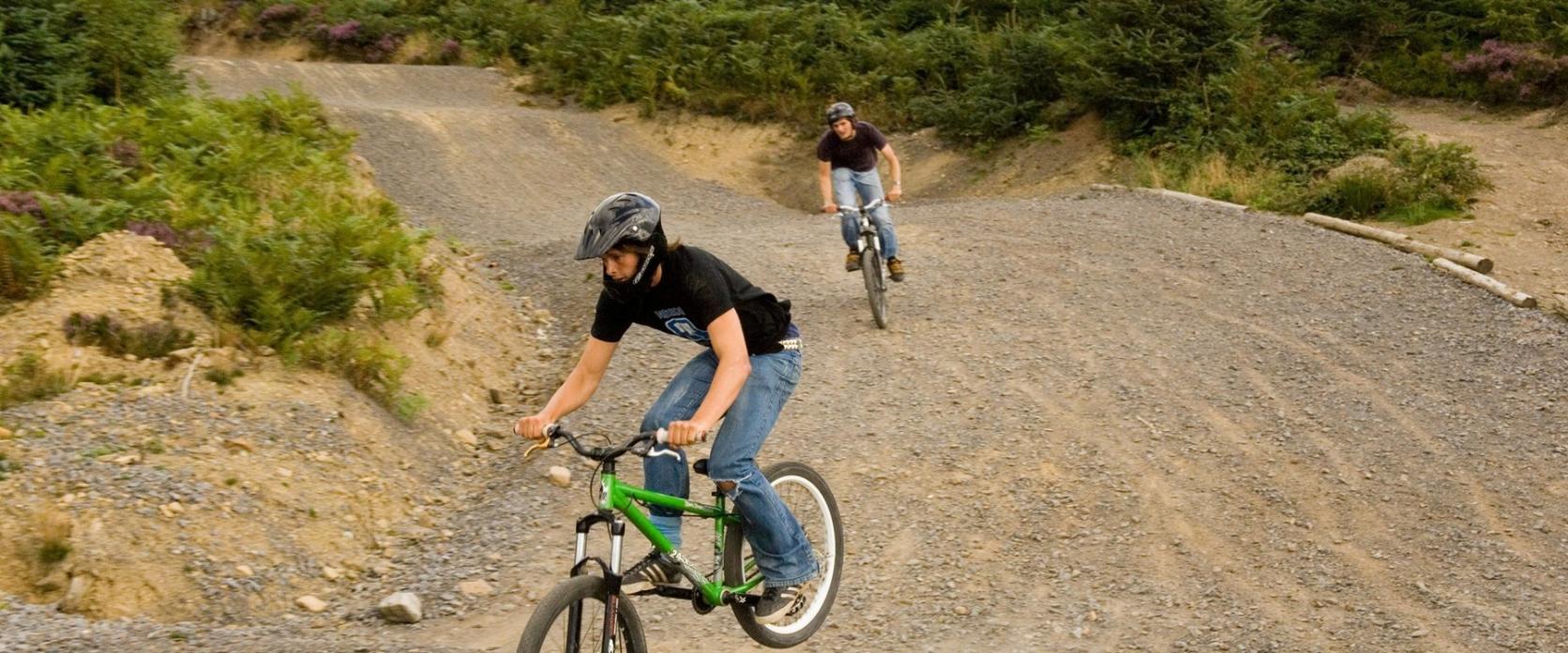 Bikers in Hamsterley