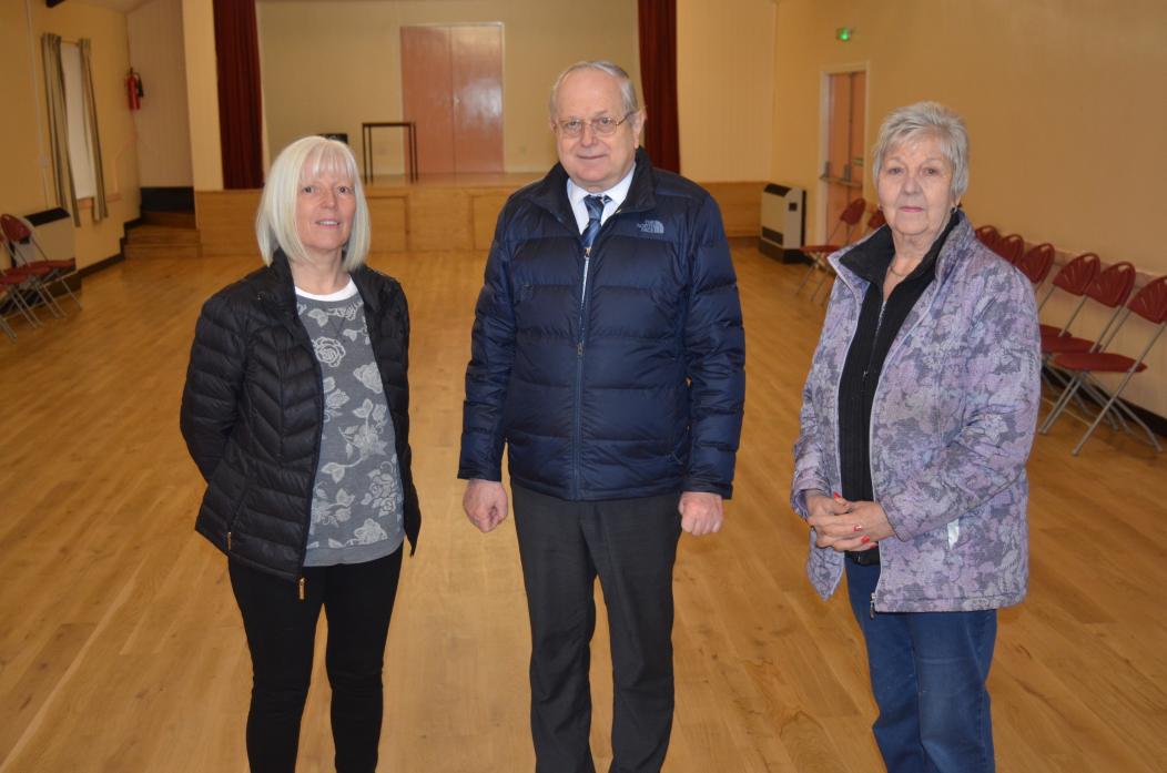 BUSY TIME: Community association committee members, from left treasurer Alison Overfield, chairman David Aimer and secretary Joan Thompson