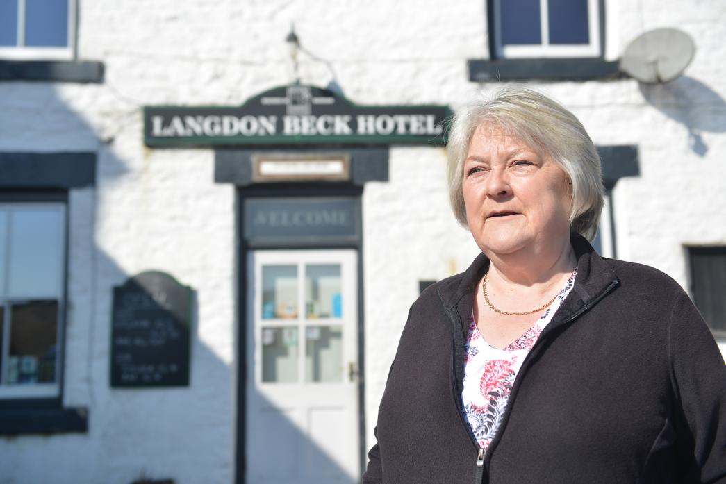 LAST ORDERS: Langdon Beck Hotel landlady Sue Matthews plans to travel the world on retiring after running the venue for more than 17 years