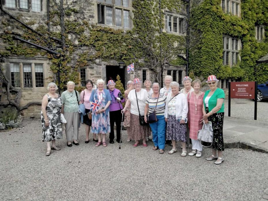 DOUBLE CELEBRATION: Members of Toft Hill WI celebrated the Queen’s jubilee as well as their own centenery with a meal at Headlam Hall