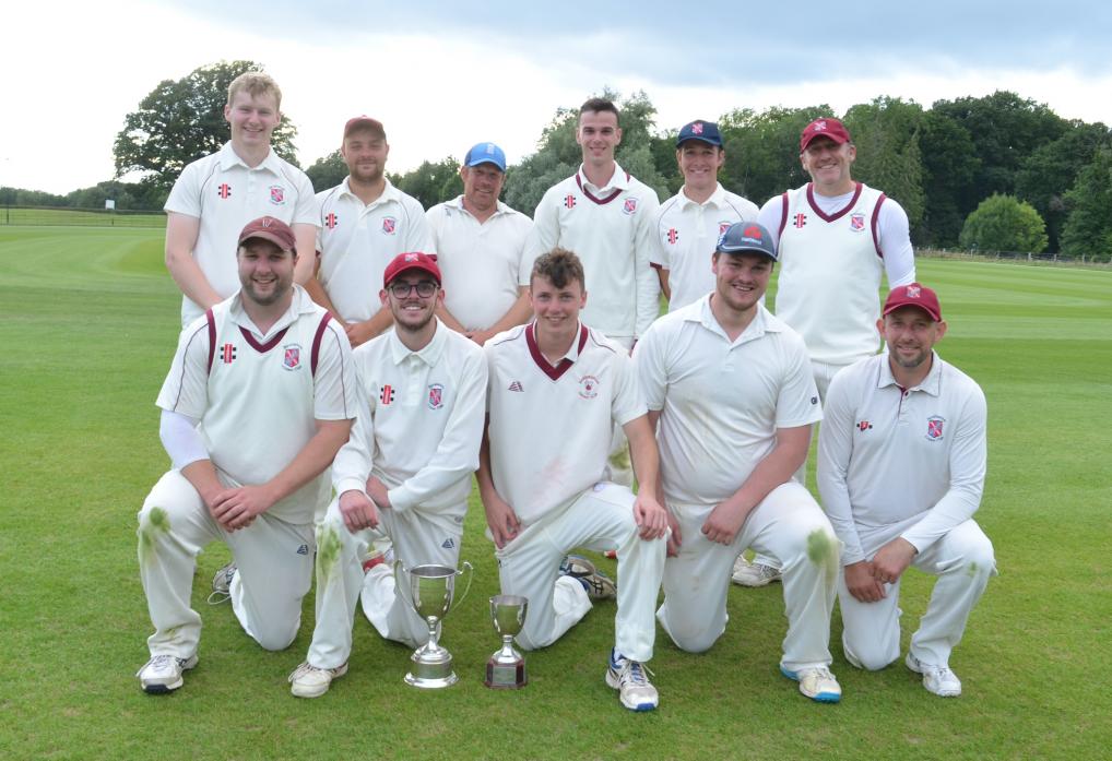 SILVER LINING: The Barningham CC team which lifted the Cec Leece Trophy after defeating Haughton at Rockliffe Park on Sunday TM pic