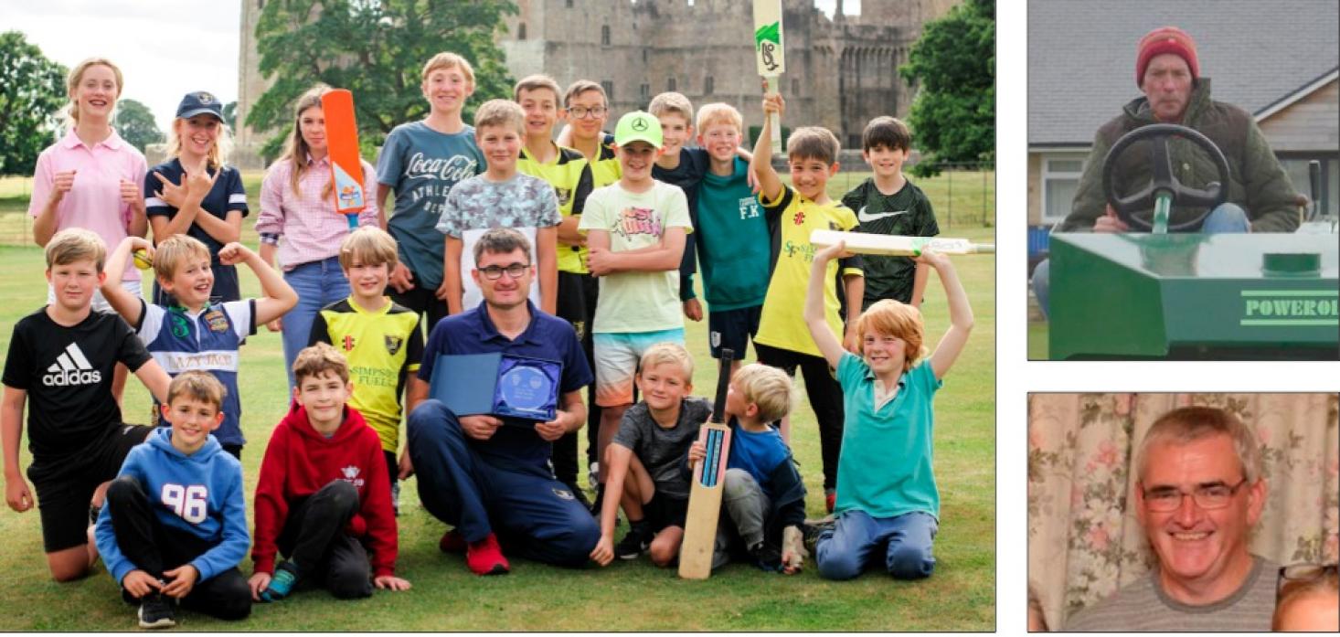 CRICKET STARS: Above, Scott Hedley with his grassroots award at Raby Castle CC’s junior barbecue day. Above right, Barnard castle head groundsman Steve Dixon. Right, Middleton-in-Teesdale CC stalwart Anth Coatsworth