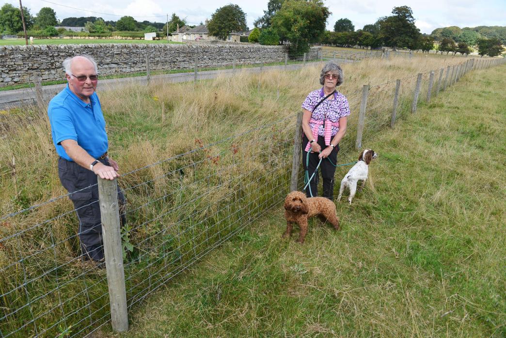 TAKING ROOT: Geoff and Carol King at the fenced off field near Barnard Castle where Trees For Teesdale planted a new copse last year