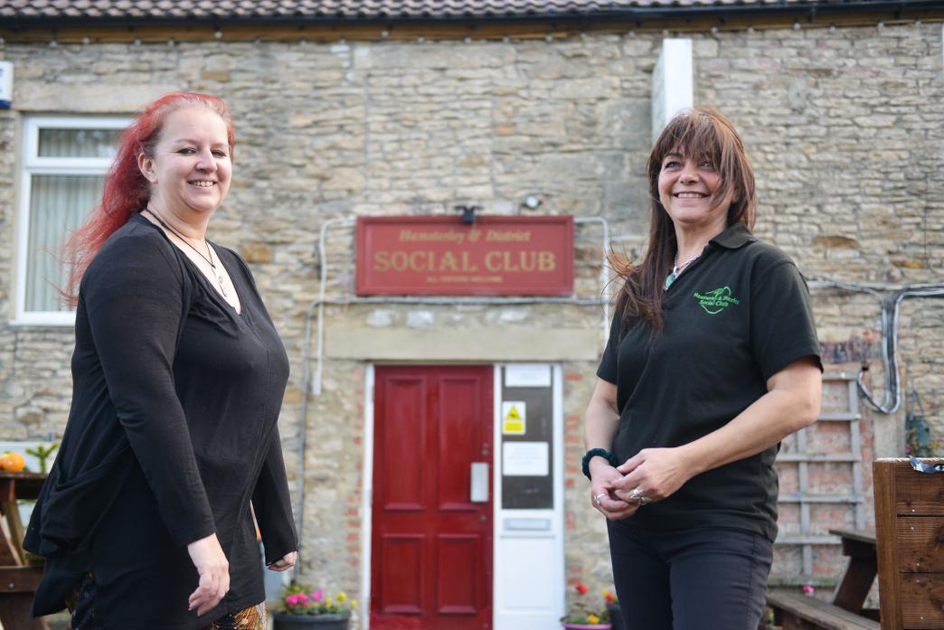 IN THE RUNNING: Hamsterley Social Club secretary Gayle Fidler is over the moon with being shortlisted as community club of the year while bar staff member Debbie Wrigglesworth has been nominated for a community champion award