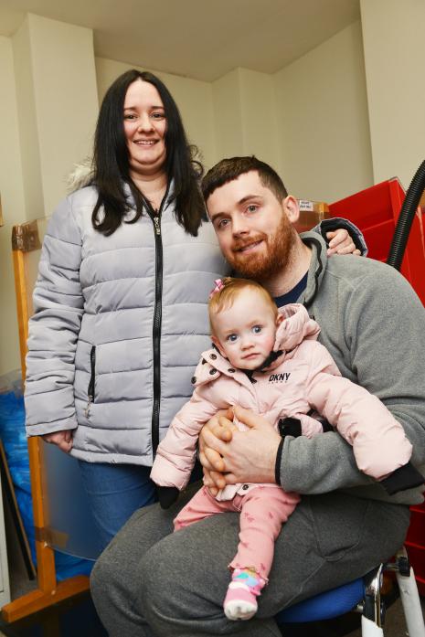 THANK YOU: Michael England and Anna Leathley with daughter Millie who was born three-and-a-half months premature. To mark her first birthday, the pair have been raising funds for medics