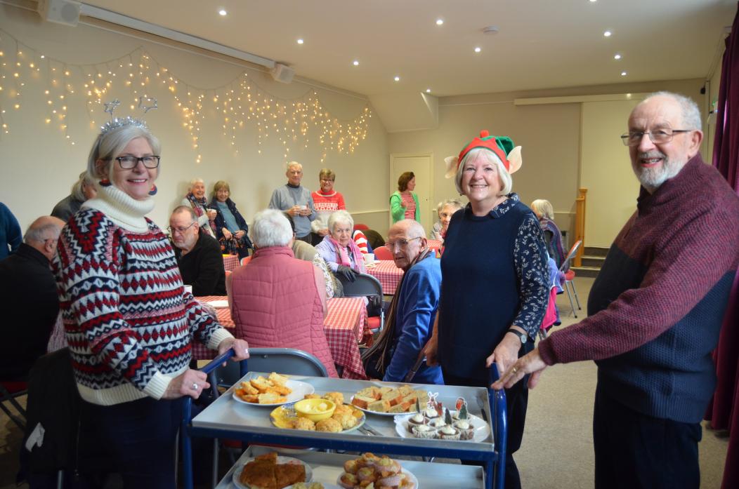 WARM SPACE: Maire Kennan, Wendy Broderick and Geoff Taylor were delighted at the turn out