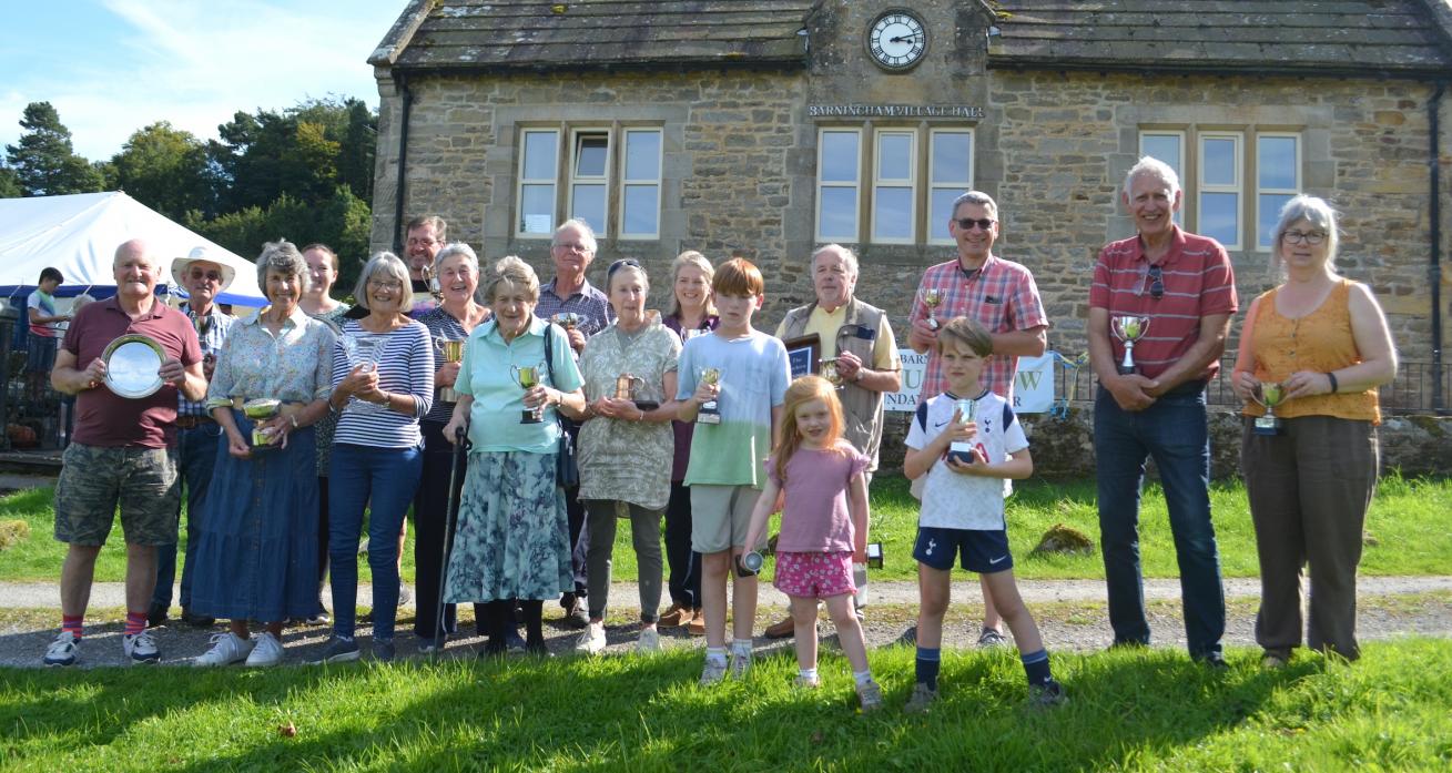 CUP WINNERS: The trophy winners at this year’s Barningham Village Show