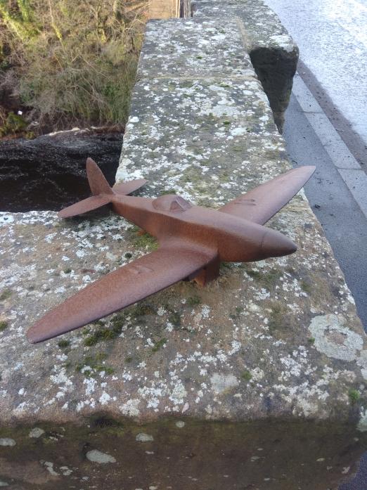ART ON SHOW: The spitfire sculpture on Winston’s bridge is one of a number of pieces of public art in Teesdale’s villages – but there is nothing in Staindrop