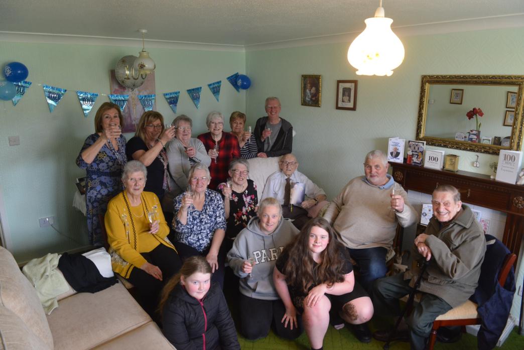 HAPPY BIRTHDAY: Family and friends gathered to help Ronnie Peddelty celebrate his 100th birthday