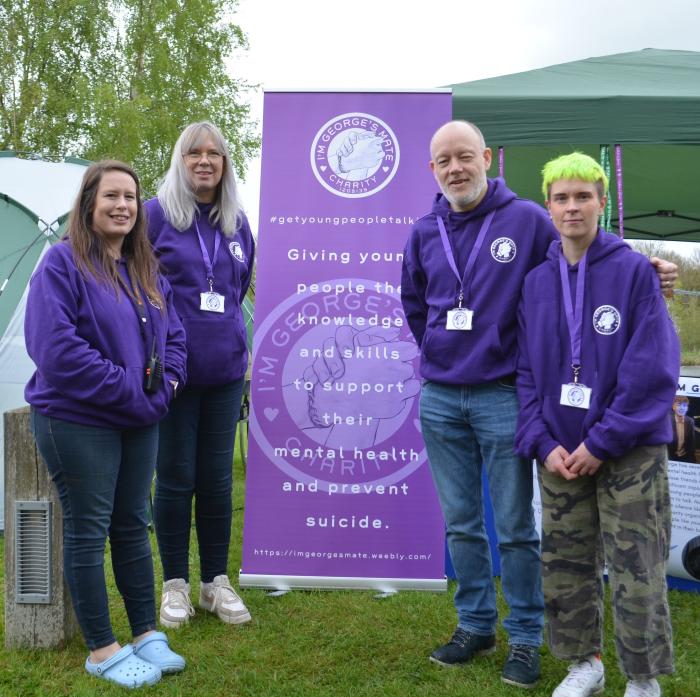 FESTIVAL IN A DAY: George Rabbett-Smith’s family at George’s Friend Fest, Jenny and Anneliese Baxter, Hilary Rabbett and David Smith. The day featured a host of bands and solo performers on two stages  along with children’s activities and a number of char