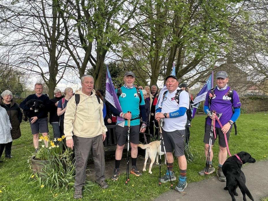 STEPPING OUT: Charles Hall, who joined the 3 Dads Walking for a ten-mile stretch of their latest walk, in memory of his daughter Sophie.