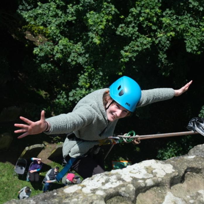 BRAVE YOUNGSTER: Ten-year-old Ava Gallagher enjoyed taking the leap of faith so much, she repeated the experience three times