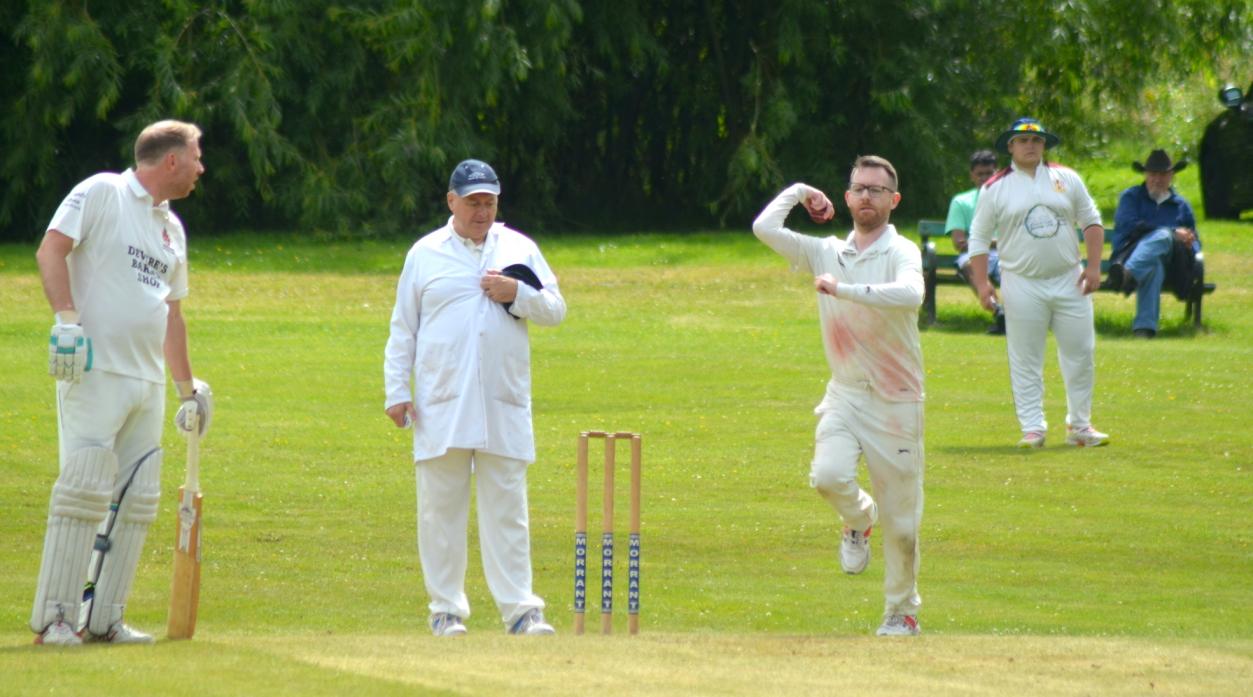 Bowler Chris Slaughter in action for Etherley                                                        TM pics