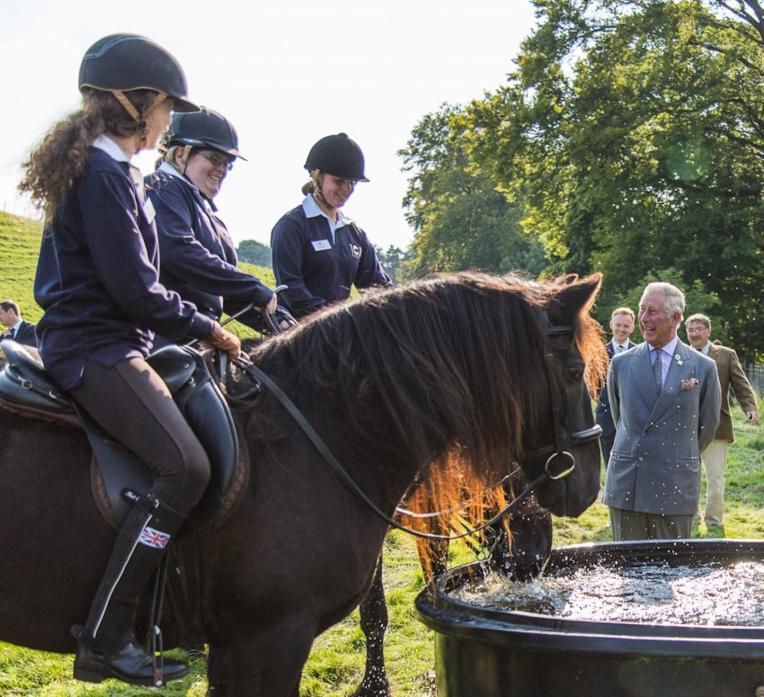 GREAT SUPPORTER: King Charles – then Prince of Wales – meets Dales Pony Society members at their centenary in 2016