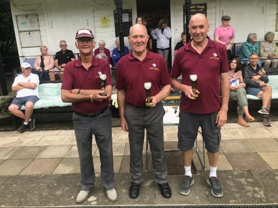 TOP SPOT: Winners of the Monday League were the Bold Eagles, from left, John Robinson, Graham Moore and Colin Watson