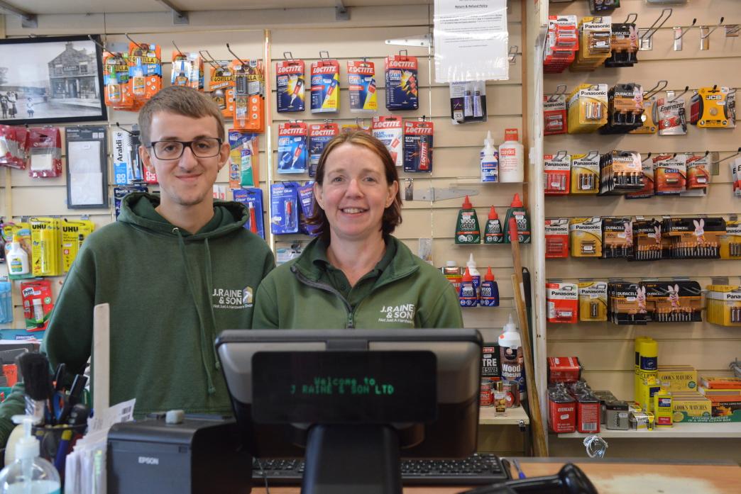 SAD TIMES: Jacob Mitchell and his mum Lyn McLoughlin are heartbroken at having to close their hardware store because of a lack of footfall