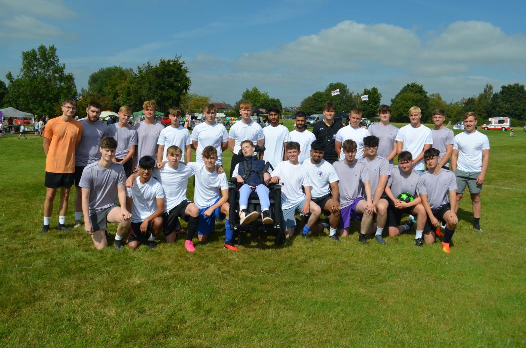 CHARITY GOAL: Family, friends and supporters of George Rabbett-Smith came together for a fun day in the grounds of Green Lane School, Barnard Castle, on Saturday to raise funds for the I’m George’s Mate charity. Highlights included a friendly football mat