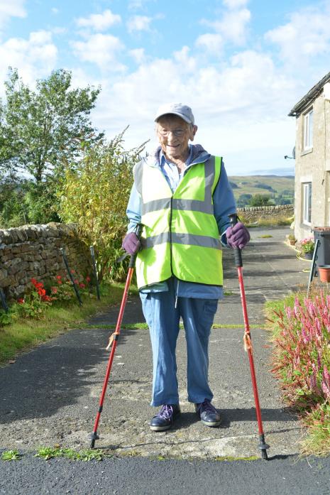 FLORAL CHAMPION: Margaret Bradshaw reached 188 miles by the end of August, walking a mile a day to raise cash for her special flora trust TM pic