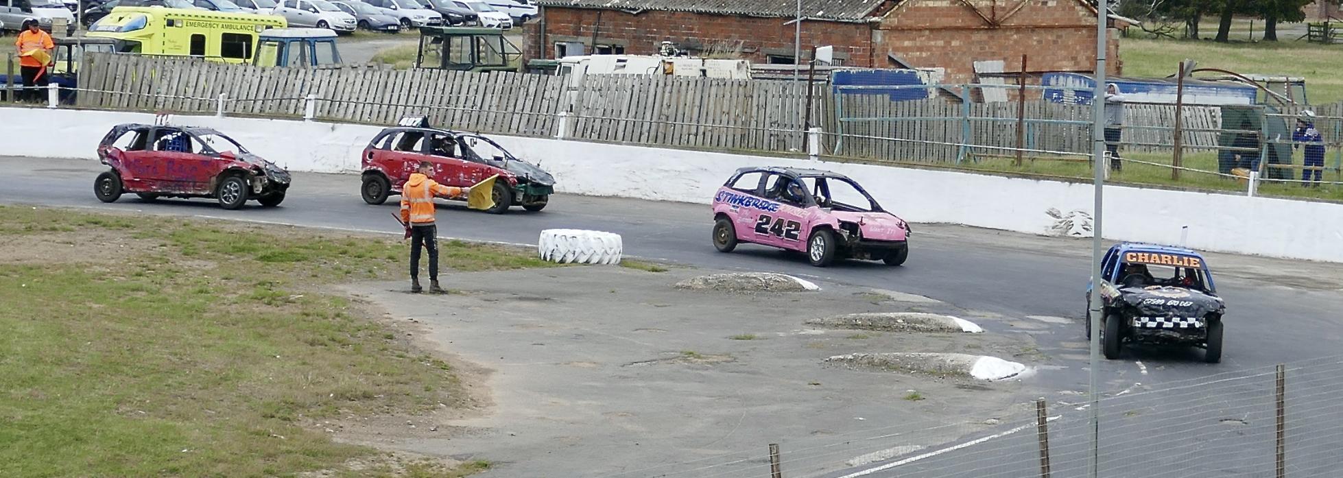 REVVED UP: Some of the entrants at Barford Raceway, above and right, taking part in races which are open to all ages.