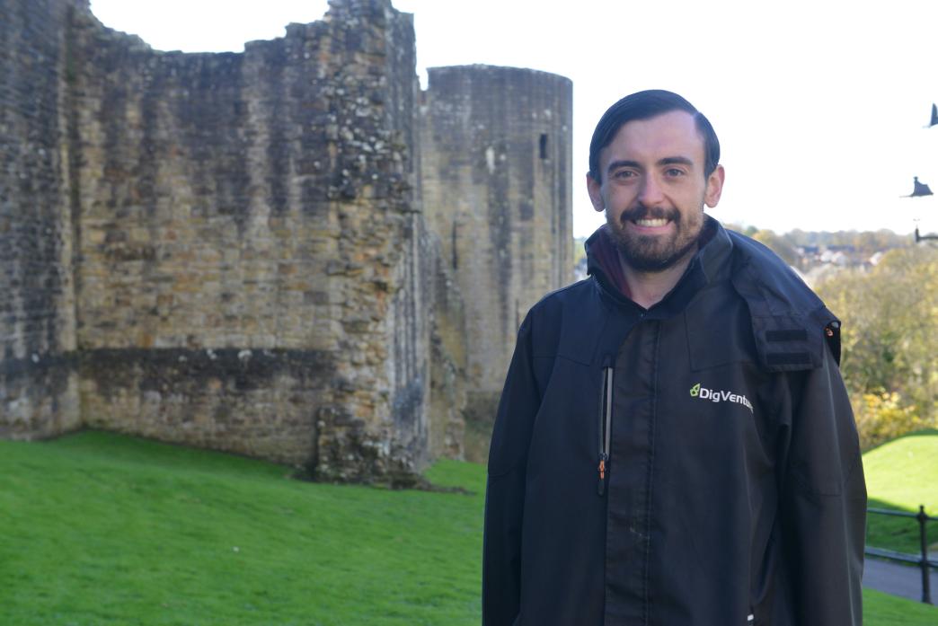 CAN YOU DIG IT? Ben Swain of DigVentures is excited at the opportunity to have an archaeological dig within the walls of Barnard Castle 												     TM pic