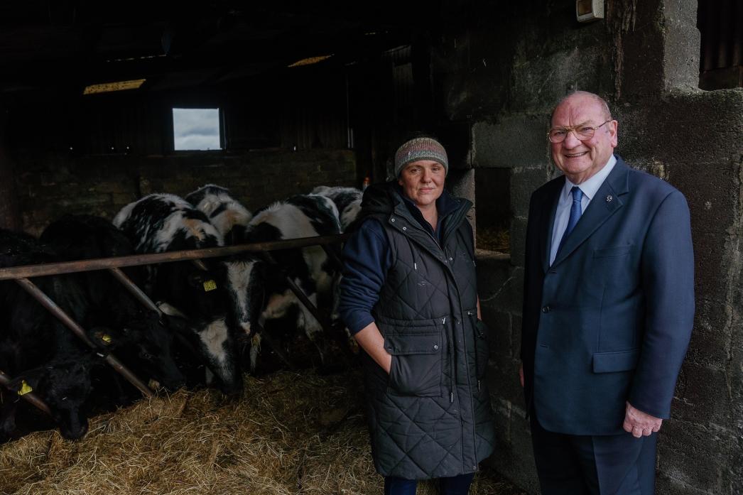 FARMERS’ CHAMPION: County Durham Together community champion Becky Land with Cllr Ted Henderson