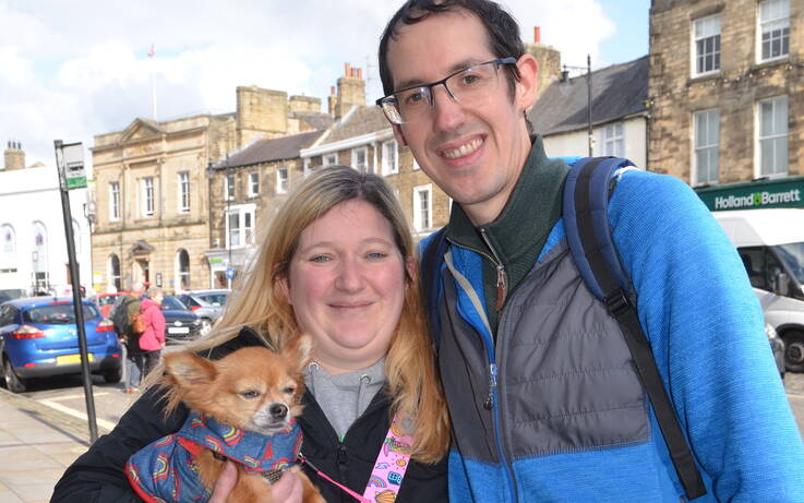 Couple go ‘walkies’ for charity