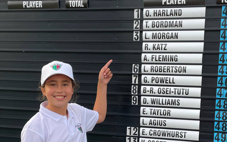 Olivia, 11, wins place at Junior Golf Tour World Finals