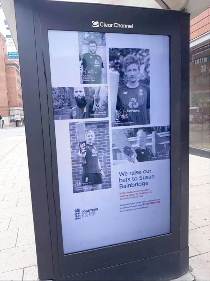 Sue Bainbridge, from Middleton-in-Teesdale, stars in #raisethebat campaign