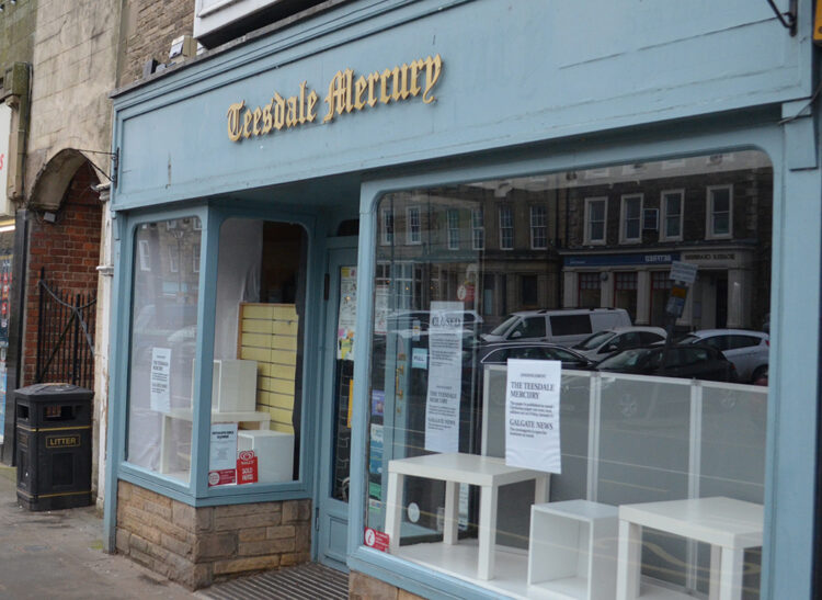 Teesdale Mercury Shop ceases trading