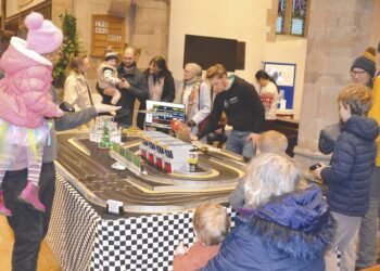 The Scalextric circuit proved popular.