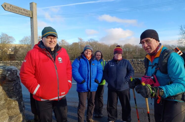 SAFETY FIRST: Mountain rescue team member Judd Hirst and the Spine safety team at Middleton-in-Teesdale