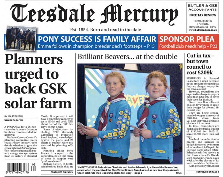 This week’s Teesdale Mercury is out now