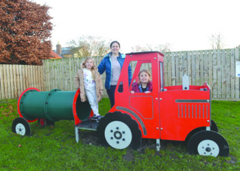 Staindrop kids really dig their new play park tractor
